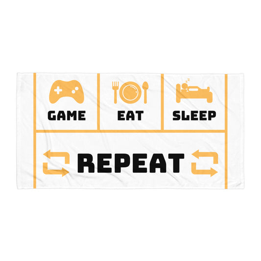 Eat Sleep Play Repeat Towel